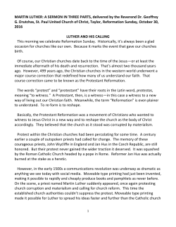 MARTIN LUTHER - St. Paul United Church of Christ