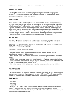 THE STRING MOVEMENT EXISTS TO DISARM