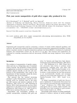 Pick your carats: nanoparticles of gold&ndash;silver&ndash;copper alloy produced