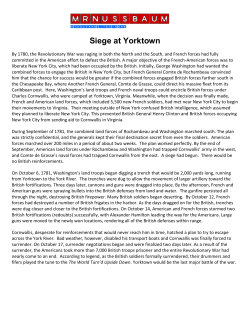 Siege at Yorktown