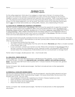 Date: The Odyssey: The End Final Writing Assignment For this