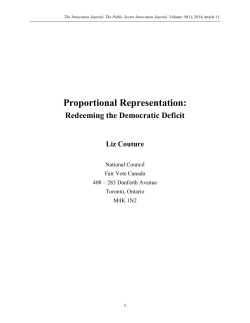 Proportional Representation