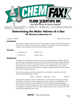 Flinn Molar Volume Lab