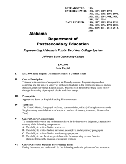 ENG 093 - Jefferson State Community College