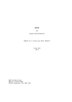 EXILE - draft BBC 1 - EPISODE ONE