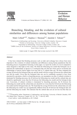 Branching, blending, and the evolution of cultural similarities and