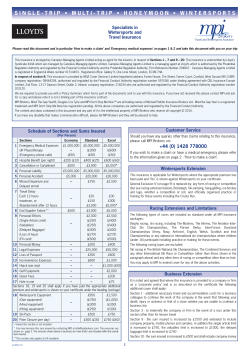 a copy of the policy wording