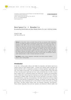 Designerly = Readerly