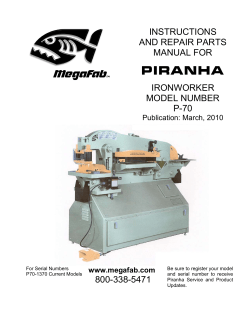 instructions and repair parts manual