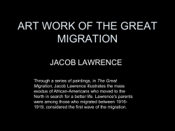 The First Wave of the Great Migration
