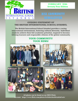 bisi community newsletter - British International School Istanbul