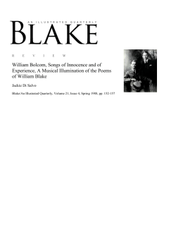 article pdf - Blake/An Illustrated Quarterly