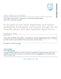 In the palm of your hand: supporting rural teacher professional