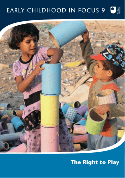 early childhood in focus 9 - Bernard van Leer Foundation