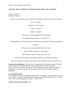 Procrastination Style Predicts Alcohol and Academic Outcomes.