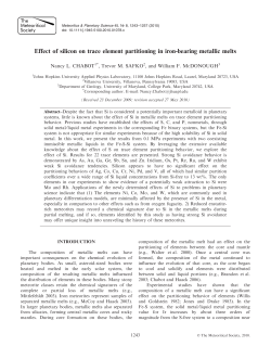 Effect of silicon on trace element partitioning in