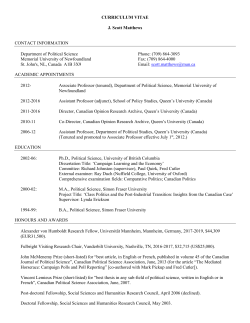 CURRICULUM VITAE - Memorial University