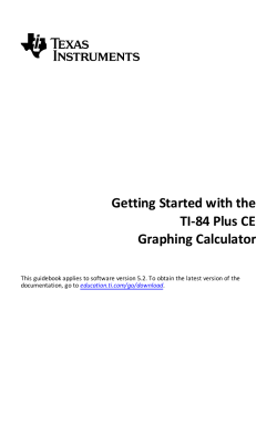 Getting Started with the TI-84 Plus CE Graphing