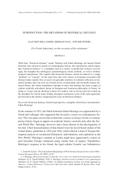 The Metaphor of Historical Distance