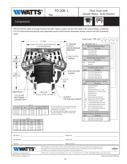 FD-200- L - Watts Water Technologies