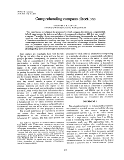 Comprehending compass directions