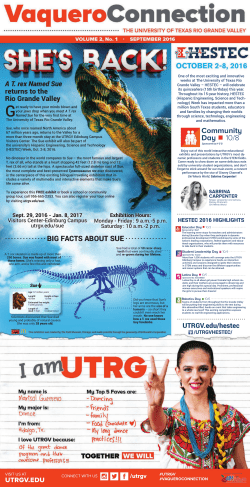 BIG FACTS ABOUT SUE - University of Texas Rio Grande Valley