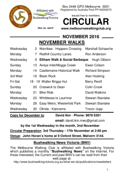 November 2016 - Melbourne Walking Club