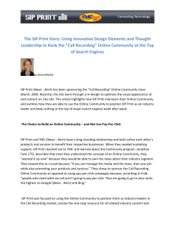 The SIP Print Story: Using Innovative Design Elements and Thought