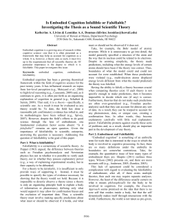 Is Embodied Cognition Infallible or Falsifiable? Investigating the