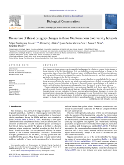 The nature of threat category changes in three Mediterranean