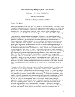 Ideal Theory in Plato, Marx and Rawls