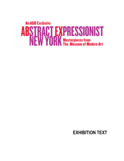 EXHIBITION TEXT - Art Gallery of Ontario