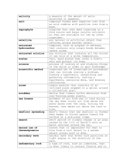 salinity a measure of the amount of salts