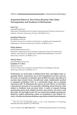 Sequential Effects in Two-Choice Reaction Time Tasks