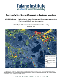 Community Resettlement Prospects in Southeast Louisiana