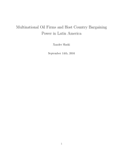 Multinational Oil Firms and Host Country Bargaining Power in Latin