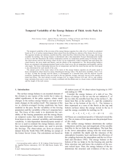 Temporal Variability of the Energy Balance of Thick Arctic Pack Ice