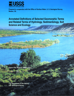 Annotated Definitions of Selected Geomorphic Terms