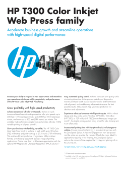 HP T300 Color Inkjet Web Press family