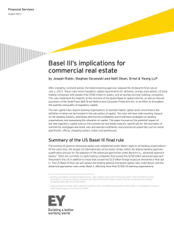 EY-Basel III`s implications for commercial real estate