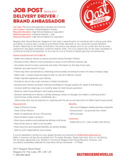 Delivery Driver / Brand Ambassador