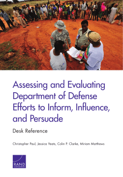 Assessing and Evaluating Department of Defense Efforts to Inform
