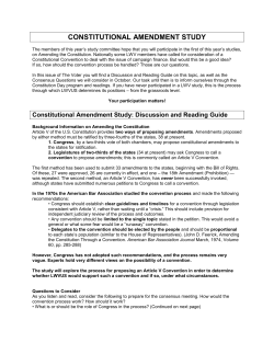 CONSTITUTIONAL AMENDMENT STUDY
