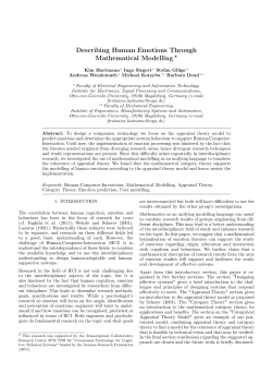 Describing Human Emotions Through Mathematical Modelling ⋆