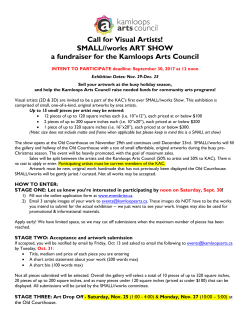 Call for Visual Artists! SMALL//works ART SHOW a fundraiser for the
