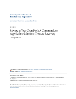 Salvage at Your Own Peril: A Common Law Approach to Maritime