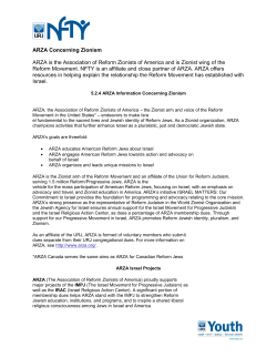 ARZA Concerning Zionism
