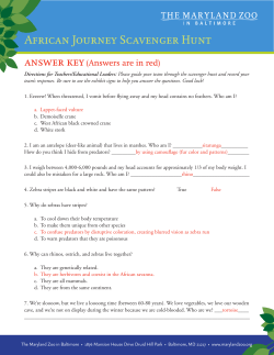 African Journey Scavenger Hunt - The Maryland Zoo in Baltimore
