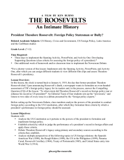 Theodore Roosevelt Foreign Policy Lesson Plan