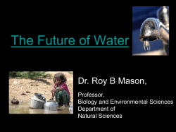 The Future of Water